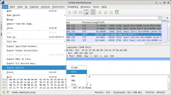 how to extract file from pcap wireshark