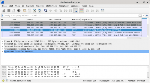 run wireshark pcap